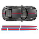 THIN Martini Racing stripes set for Porsche Cayman / Boxster Martini Regular