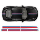 THIN Martini Racing stripes set for Porsche Cayman / Boxster Martini Regular