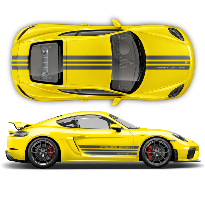 Porsche Design Edition 1 Racing stripes set, Cayman / Boxster 2005 - 2020