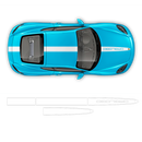 Contoured Racing Decals set in one color, for Cayman / Boxster 2005 - 2020