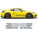 Contoured Racing Decals set in one color, for Cayman / Boxster 2005 - 2020