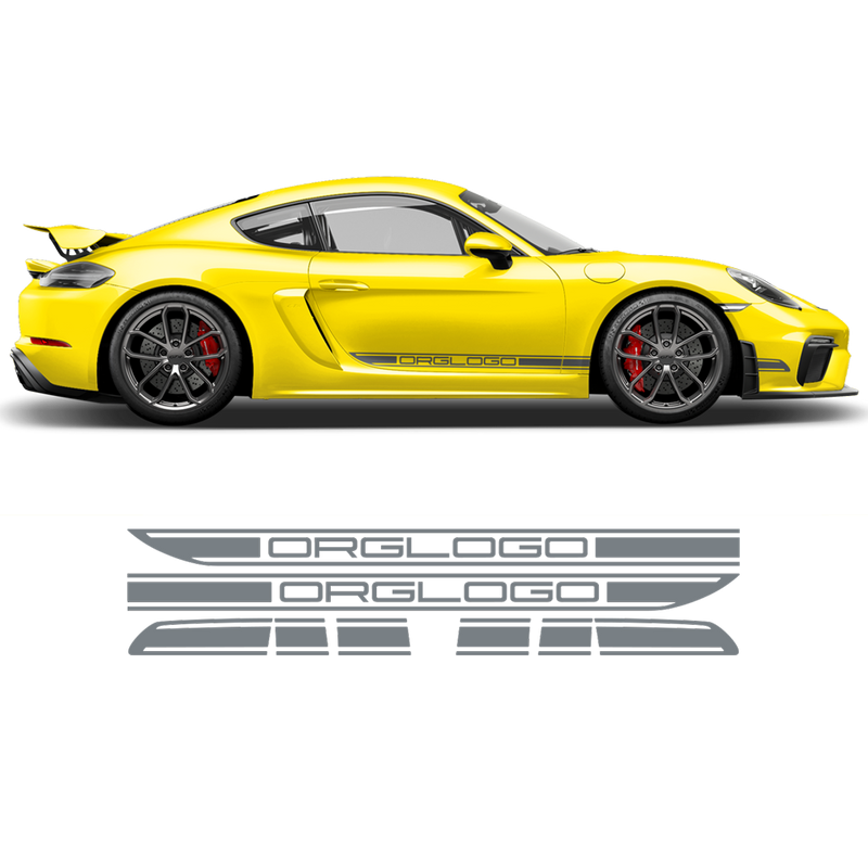 Contoured Racing Decals set in one color, for Cayman / Boxster 2005 - 2020