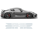 Contoured Racing Decals set in one color, for Cayman / Boxster 2005 - 2020