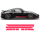 Asymmetrical Racing Stripes set, Cayman / Boxster 2005 - 2018 black