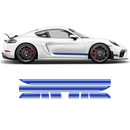 Asymmetrical Racing Stripes set, Cayman / Boxster 2005 - 2018 black