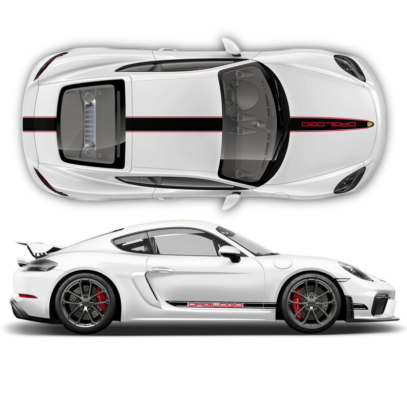 Racing Decals set in two colors for Cayman / Boxster 2005 - 2020