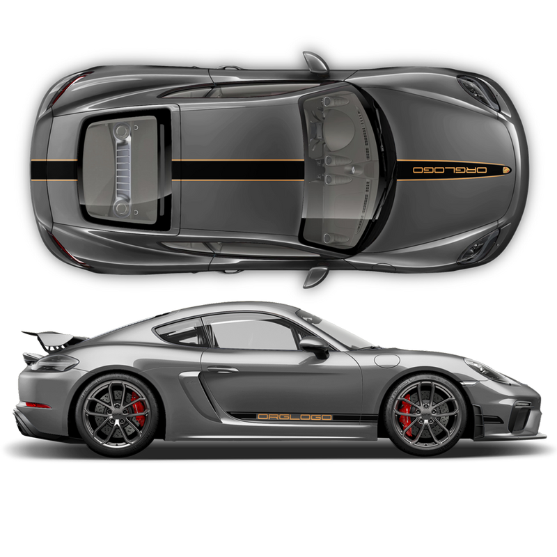 Racing Decals set in two colors for Cayman / Boxster 2005 - 2020