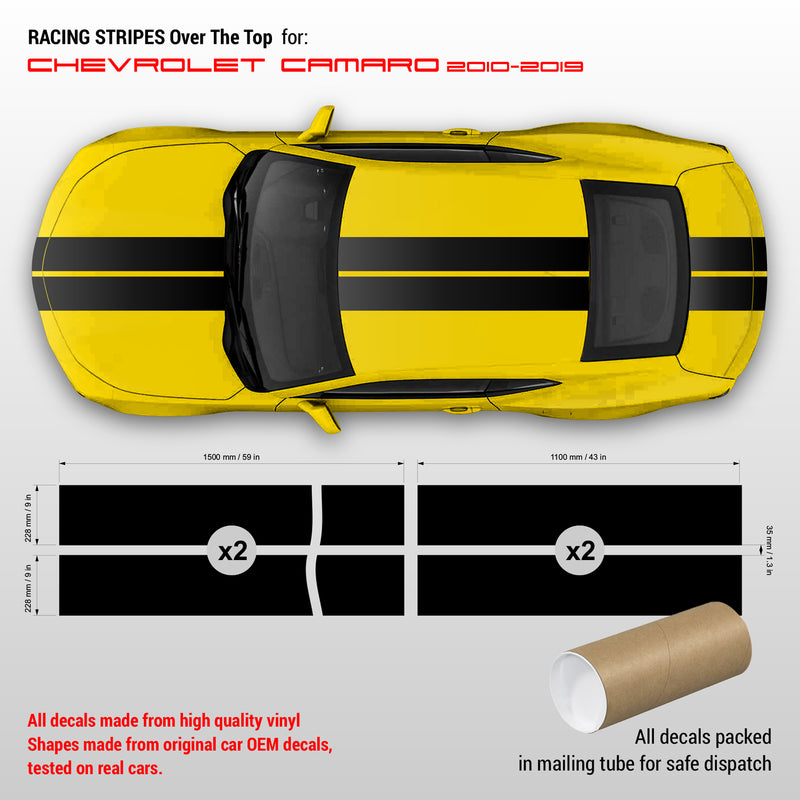 Chevrolet Camaro 2010 - 2019 Racing Stripes Over the Top