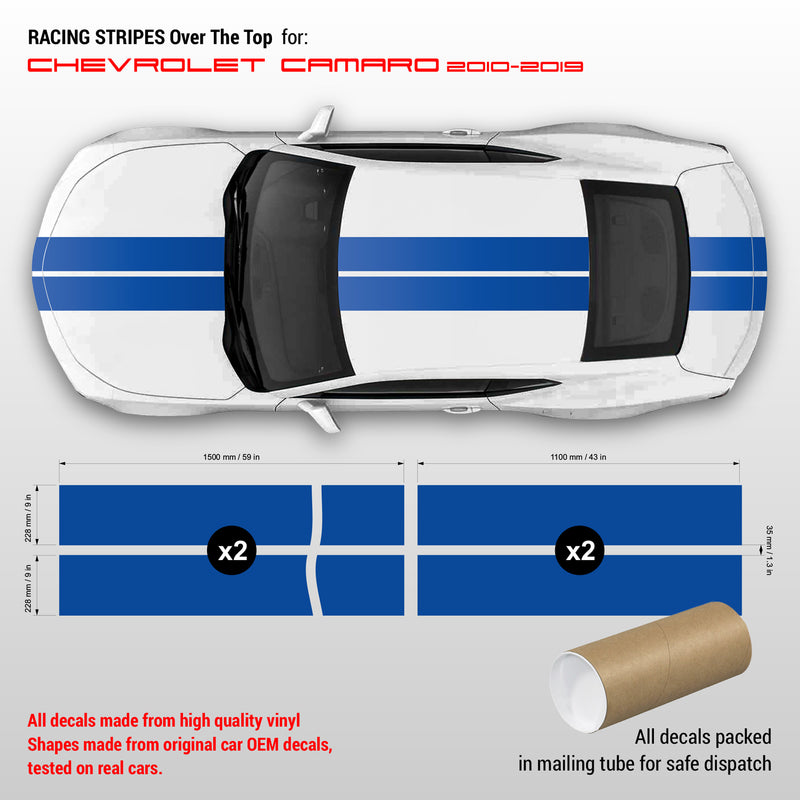 Chevrolet Camaro 2010 - 2019 Racing Stripes Over the Top