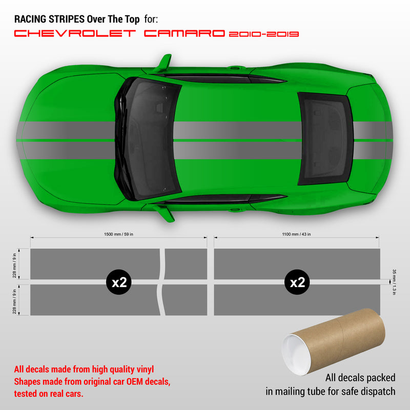 Chevrolet Camaro 2010 - 2019 Racing Stripes Over the Top