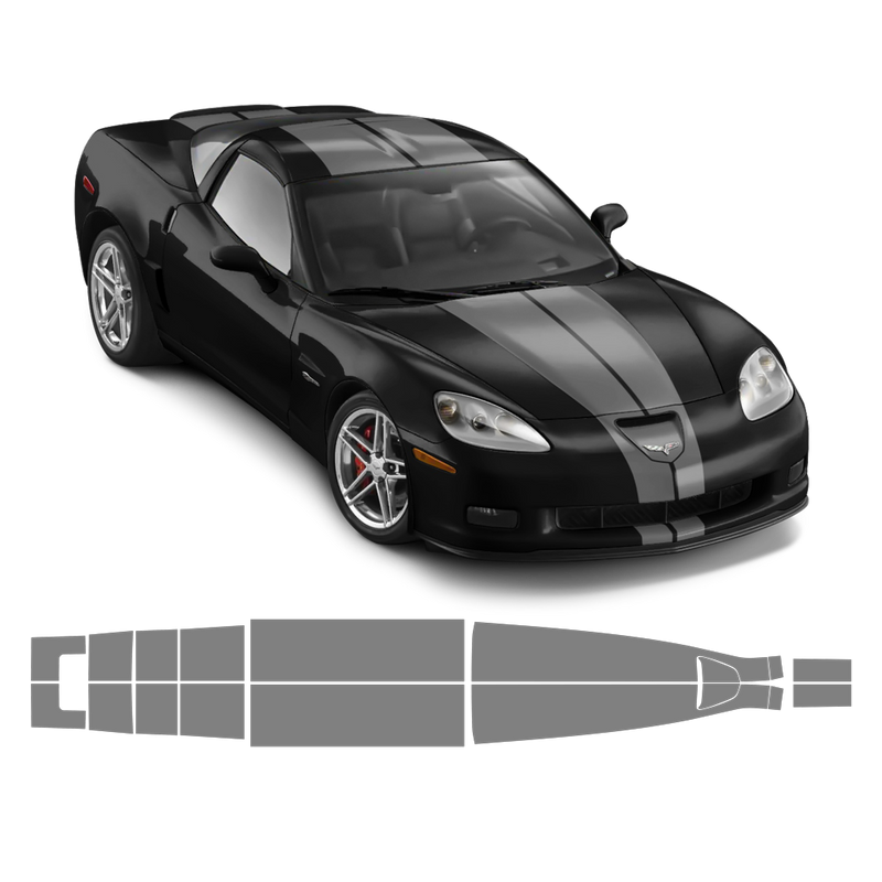 Racing Stripes Over The Top, for Chevrolet Corvette 2005 - 2014