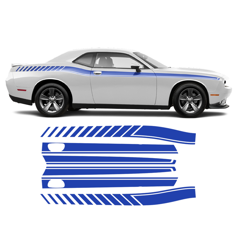 Long Side Stripes for Dodge Challenger 2011 - 2020 black