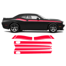 Short Side Stripes in One Color for Dodge Challenger 2011 - 2024