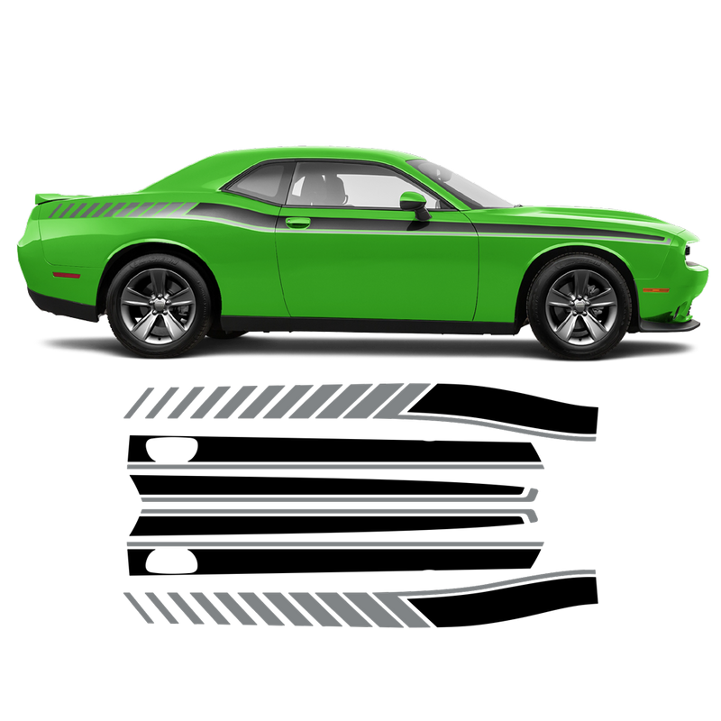 Long Side Stripes two colors for Dodge Challenger 2011 - 2020
