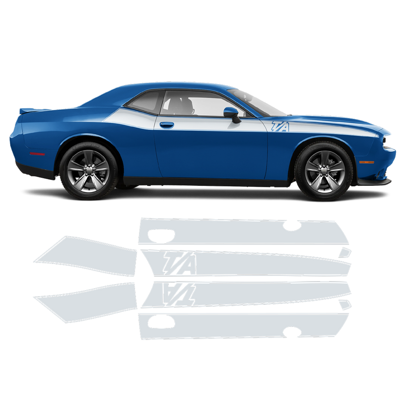 T/A side stripes, DODGE Challenger 2011 - 2020 black