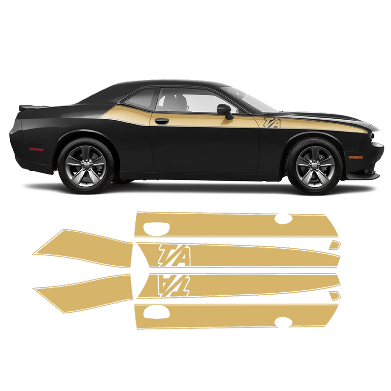 T/A side stripes, DODGE Challenger 2011 - 2020 black