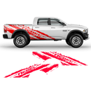 SCRATCHED REBEL Side Graphic, for Dodge RAM