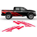 SCRATCHED REBEL Side Graphic, for Dodge RAM