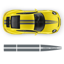 Porsche Dual Racing Stripes Over The Top for Carrera / Cayman / Boxster
