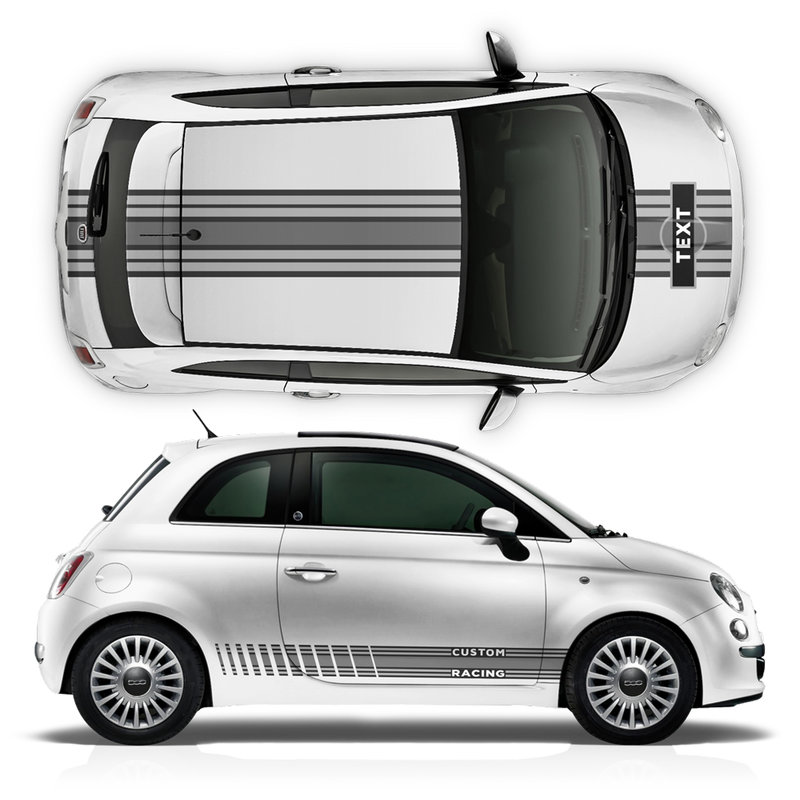 Martini Style Racing Stripes Set, for Fiat 500