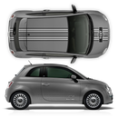 Martini Style Racing Stripes Set, for Fiat 500