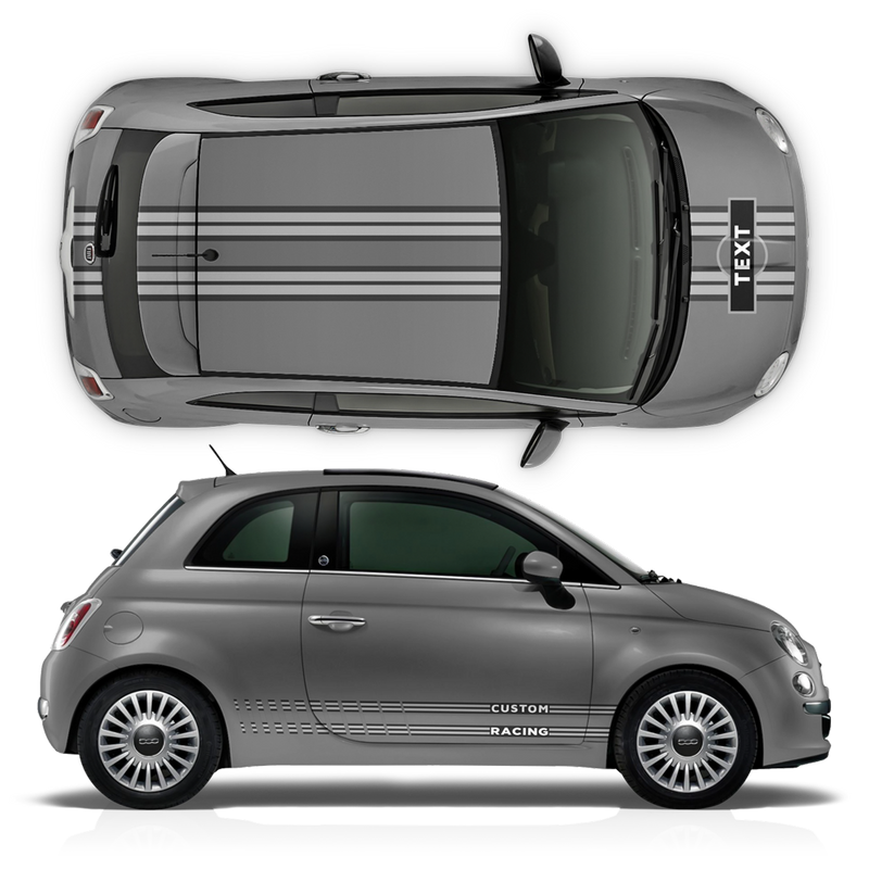 Martini Style Racing Stripes Set, for Fiat 500