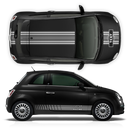 Martini Style Racing Stripes Set, for Fiat 500