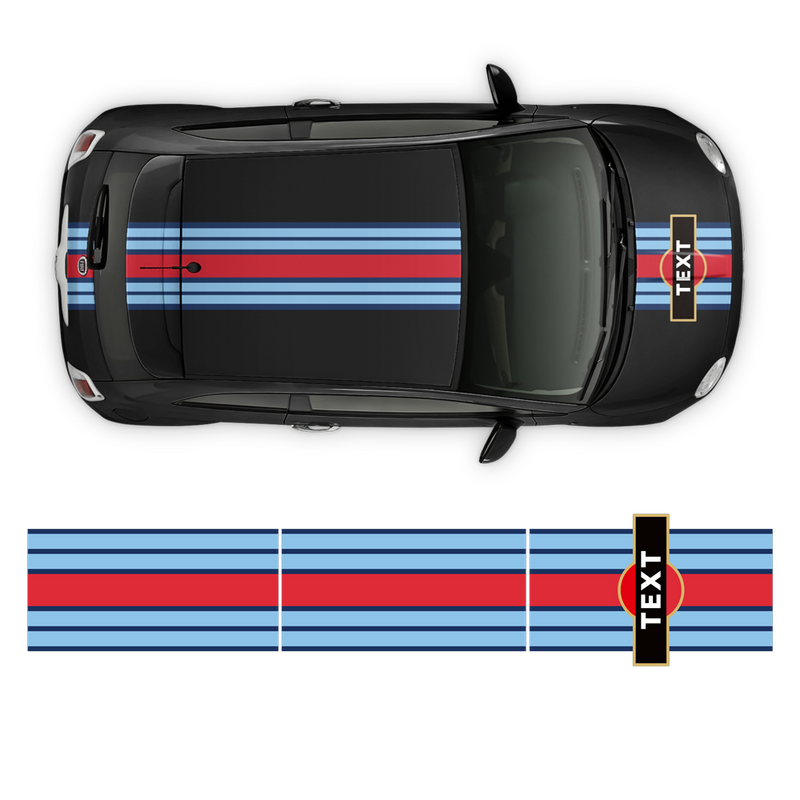 Martini Style Racing Stripes Set, for Fiat 500