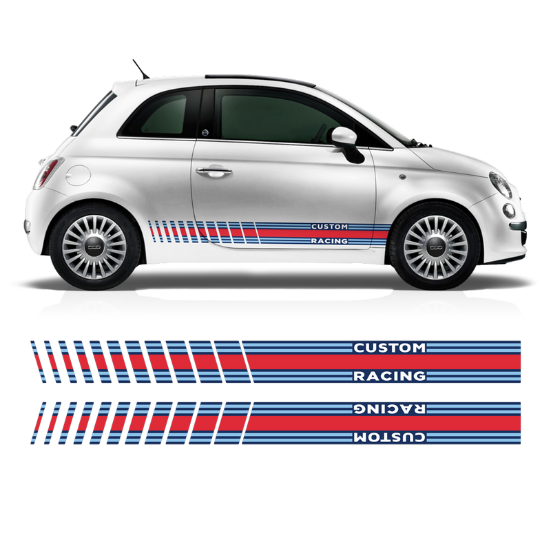 Martini Style Racing Stripes Set, for Fiat 500