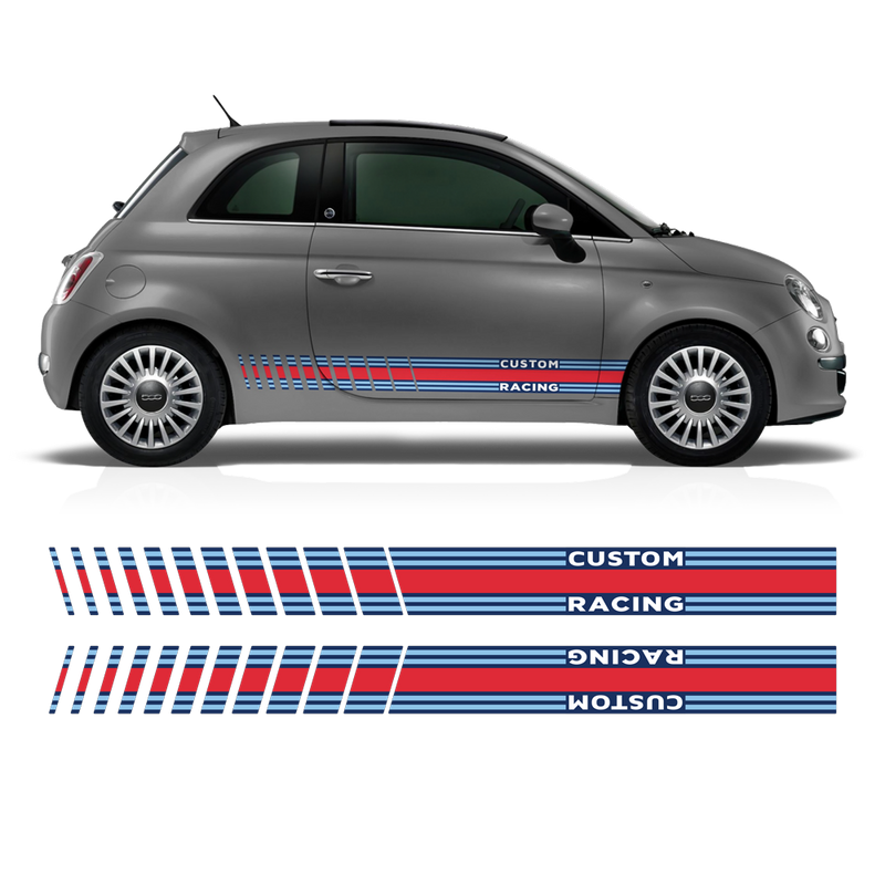 Martini Style Racing Stripes Set, for Fiat 500