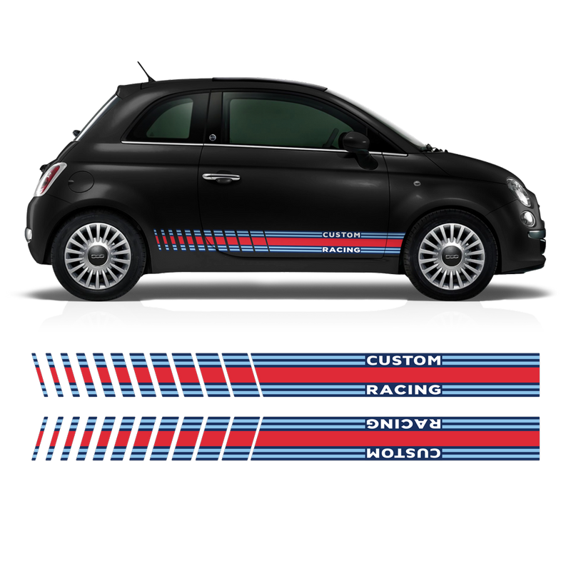 Martini Style Racing Stripes Set, for Fiat 500