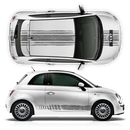 SCRATCHED MARTINI Style Racing STRIPES, for Fiat 500