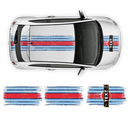 SCRATCHED MARTINI Style Racing STRIPES, for Fiat 500