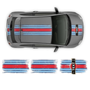 SCRATCHED MARTINI Style Racing STRIPES, for Fiat 500