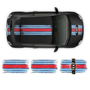SCRATCHED MARTINI Style Racing STRIPES, for Fiat 500
