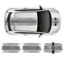 SCRATCHED MARTINI Style Racing STRIPES, for Fiat 500