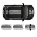 SCRATCHED MARTINI Style Racing STRIPES, for Fiat 500