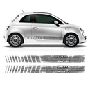 SCRATCHED MARTINI Style Racing STRIPES, for Fiat 500