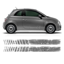 SCRATCHED MARTINI Style Racing STRIPES, for Fiat 500