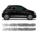 SCRATCHED MARTINI Style Racing STRIPES, for Fiat 500