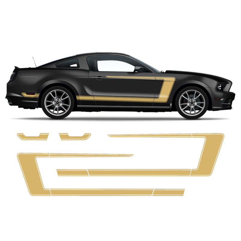 Accent Side Graphics, for Mustang 2005 - 2014 black