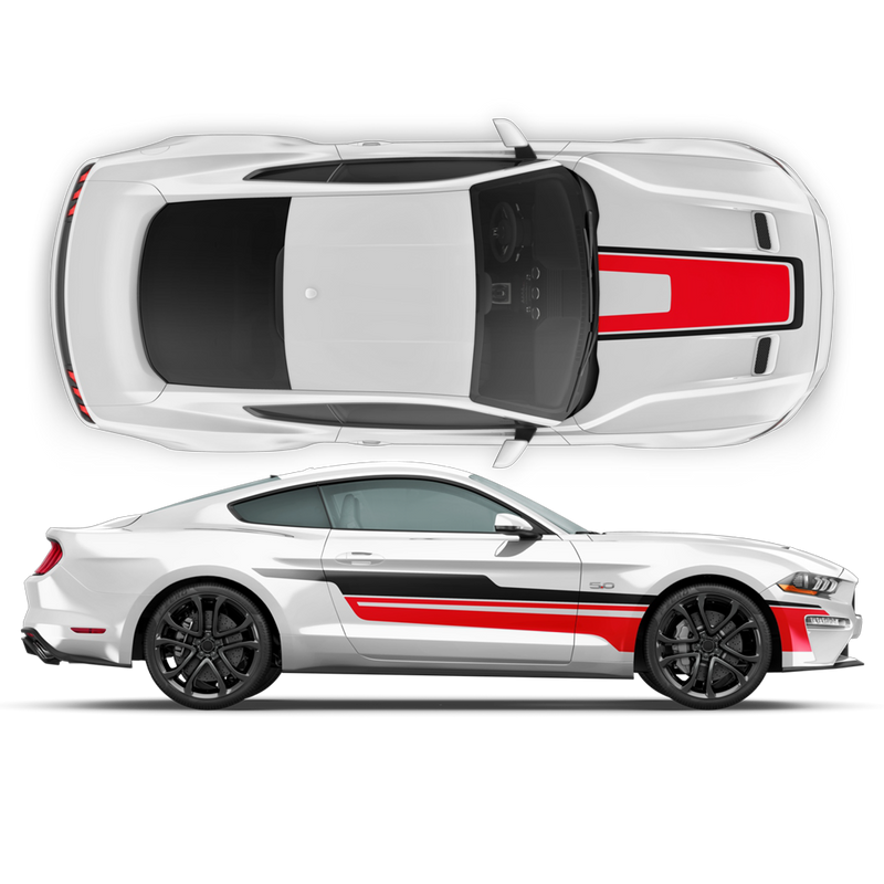 Accent Side / Hood Graphic Decals for Ford Mustang 2015 - 2020