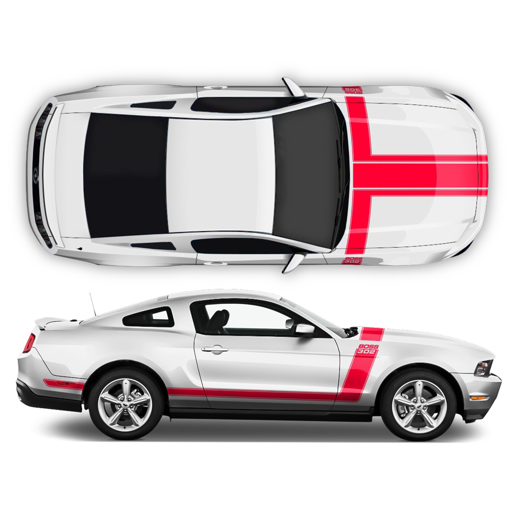BOSS Decal Sticker – Racing Stripe Sport Turbo Emblem – Bumper & Logo Performance Look