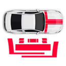 BOSS 302 style Racing stripes set, for Ford Mustang 2012 - 2014