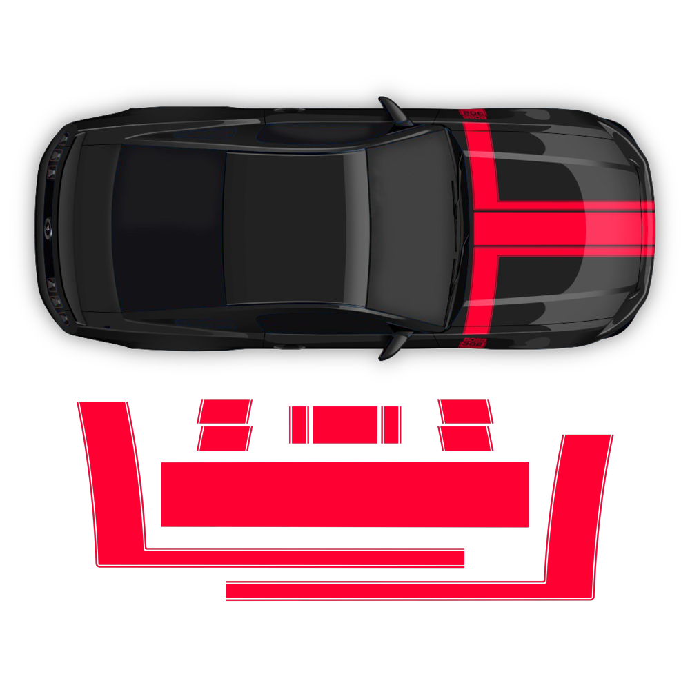 ford boss 302 decals for hood fenders, rocker panels, rear bumpers