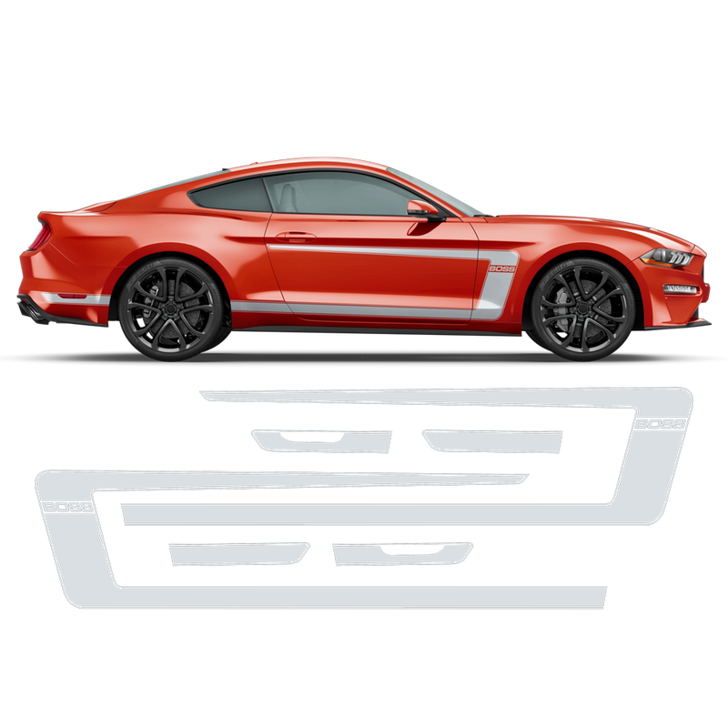 BOSS style side Graphics, for Ford Mustang 2015 - 2022