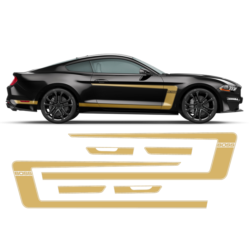 BOSS style side Graphics, for Ford Mustang 2015 - 2022