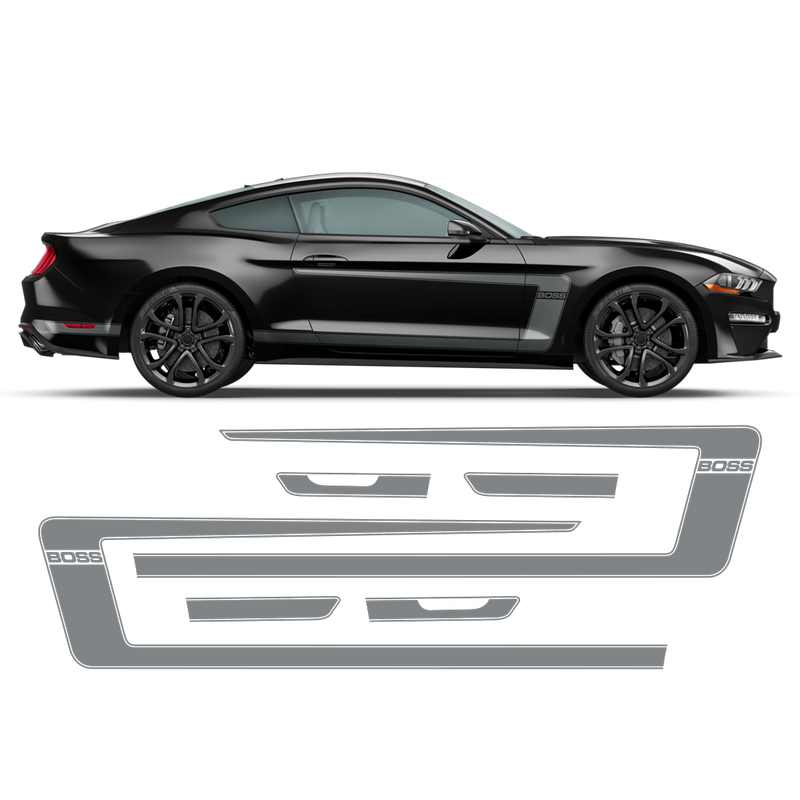 BOSS style side Graphics, for Ford Mustang 2015 - 2022