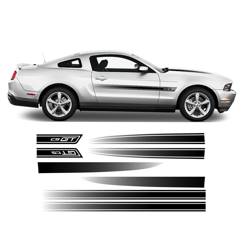 California Special GT/CS Faded Rocker Stripes, for Ford Mustang 2011 2012