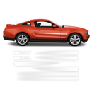 California Special GT/CS Faded Rocker Stripes, for Ford Mustang 2011 2012